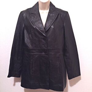 ColeBrook Women's leather blazer jacket